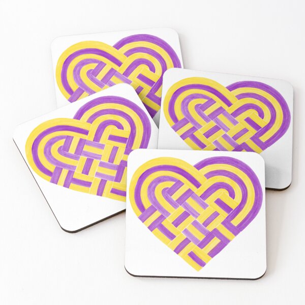 Item preview, Woven Heart Intersex Pride Flag Purple Yellow designed and sold by JoyfulJen.
