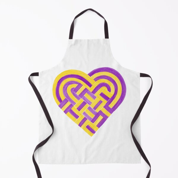 Item preview, Woven Heart Intersex Pride Flag Purple Yellow designed and sold by JoyfulJen.