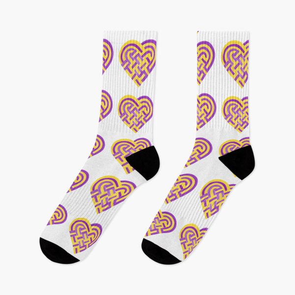 Item preview, Woven Heart Intersex Pride Flag Purple Yellow designed and sold by JoyfulJen.