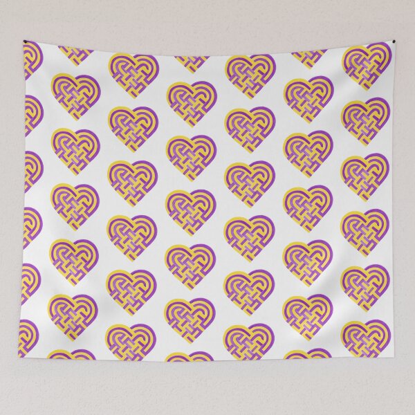 Item preview, Woven Heart Intersex Pride Flag Purple Yellow designed and sold by JoyfulJen.