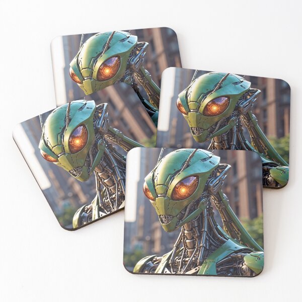 Item preview, Cool Futuristic Grasshopper Cyborg Killer Robot designed and sold by TheArtOfPat.