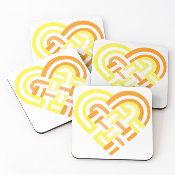 Item preview, Woven Heart Maverique Pride Flag Yellow Orange designed and sold by JoyfulJen.