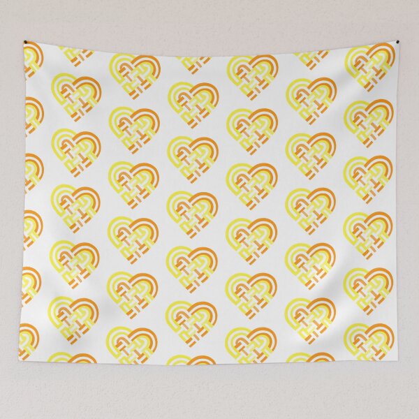 Item preview, Woven Heart Maverique Pride Flag Yellow Orange designed and sold by JoyfulJen.
