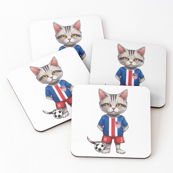 Item preview, CROATIA Sports Team: a Cat wearing colours of Croatian Flag D29 designed and sold by PerfectDay2Play.