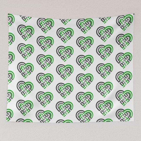 Item preview, Woven Heart Neutrois Pride Flag  Green Black White designed and sold by JoyfulJen.