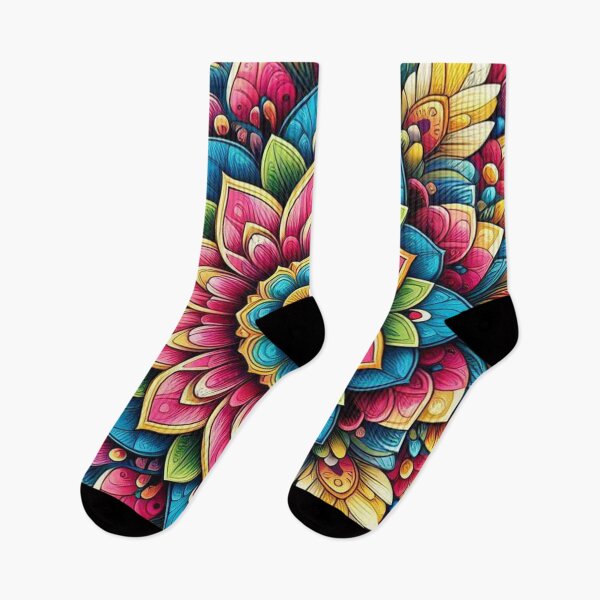 Item preview, flower mandala with extravagant and unique colors designed and sold by Anime9122.