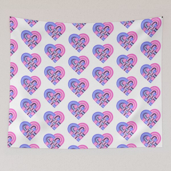 Item preview, Woven Heart Omnisexual Pride Flag Pink Purple designed and sold by JoyfulJen.