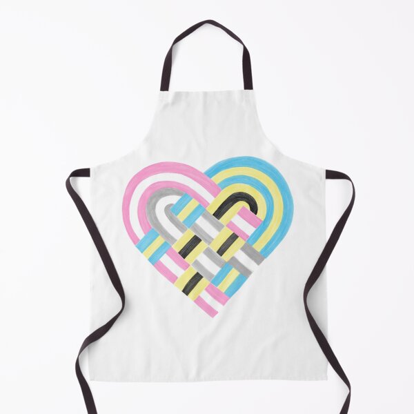 Item preview, Woven Heart Polygender Pride Flag pink yellow blue gray designed and sold by JoyfulJen.