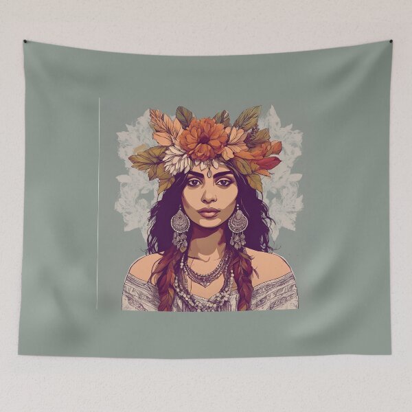 Item preview, Floral Goddess: A Portrait of Natural Beauty designed and sold by Emilyprintart.
