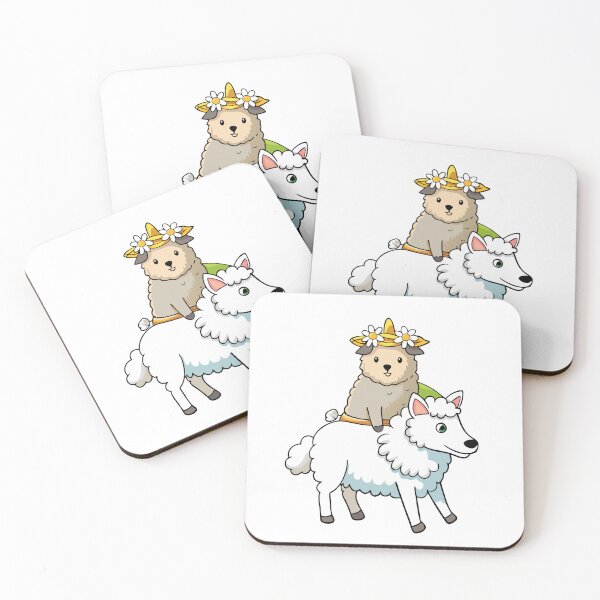 Item preview, Fluffy Lamb with a Flower Crown Riding a Turtle designed and sold by omerfdln34.