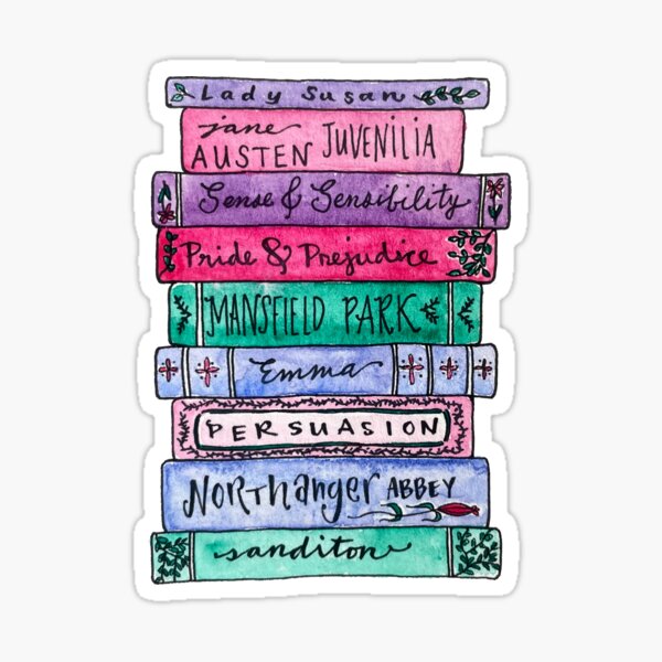 Item preview, Jane Austen Book Stack 2024 designed and sold by Emma Mildred Cowell.