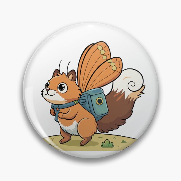 Item preview, Fluffy Squirrel with a Tiny Backpack Atop a Tree Stump designed and sold by omerfdln34.