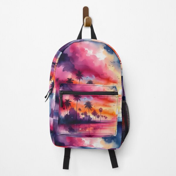 Item preview, Sunset Serenity: Palm Silhouettes and Cosmic Sky Hues designed and sold by ArtComixHaven.