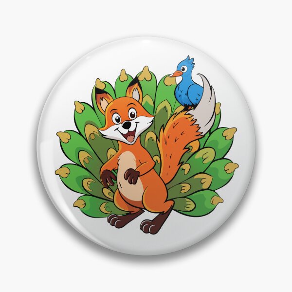 Item preview, Fluffy Fox with a Mischievous Grin Riding on the Back of a Bird designed and sold by omerfdln34.