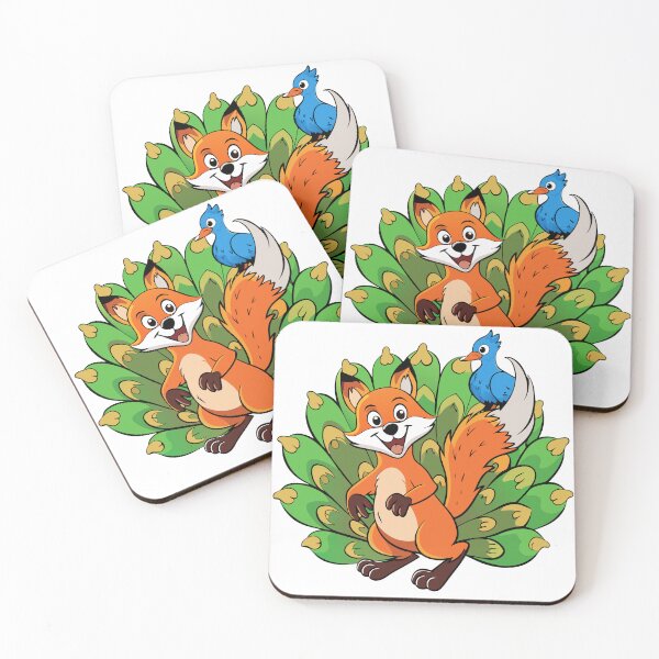 Item preview, Fluffy Fox with a Mischievous Grin Riding on the Back of a Bird designed and sold by omerfdln34.