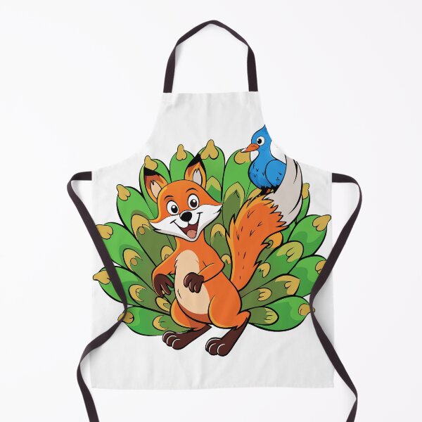 Item preview, Fluffy Fox with a Mischievous Grin Riding on the Back of a Bird designed and sold by omerfdln34.