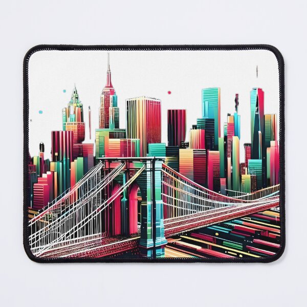 Item preview, NEW YORK CITY AND BROOKLYN BRIDGE  ABSTRACT ART  designed and sold by ZulryLifestyles.