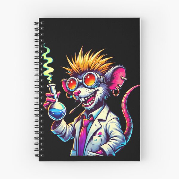 Item preview, Crazy Cartoon Lab Rat Scientist with Smoking Flask designed and sold by ArtFeverShop.