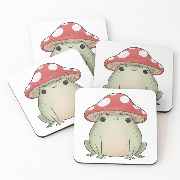 Item preview, simple frog with mushrom hat designed and sold by PrimeInk.