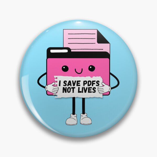 Item preview, I Save PDFs Not Lives Cute Funny Graphic Icon Pink Happy Work Humor Sarcastic designed and sold by mariahmoniquedesign.
