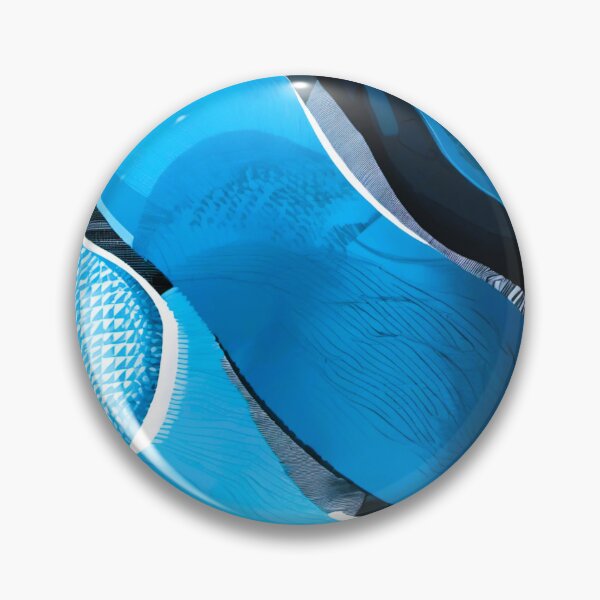 Item preview, blue fabric striped black oval shapes designed and sold by janjacbu.