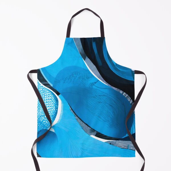 Item preview, blue fabric striped black oval shapes designed and sold by janjacbu.