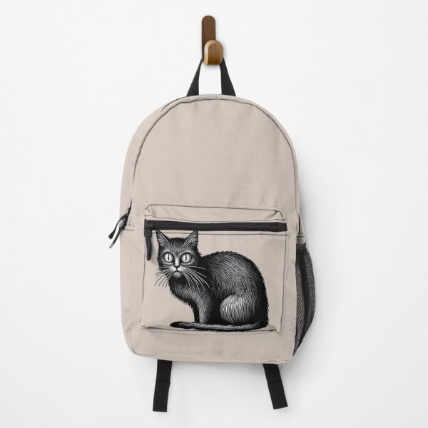 Item preview, Elegant Black Cat With Big Eyes Line Art designed and sold by Nabucodonoshop.