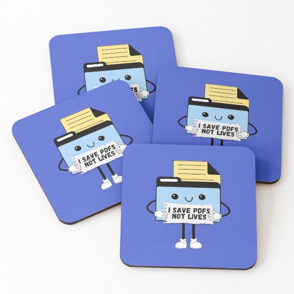 Item preview, I Save PDFs Not Lives Cute Funny Graphic Icon Blue Happy Work Humor Sarcastic designed and sold by mariahmoniquedesign.
