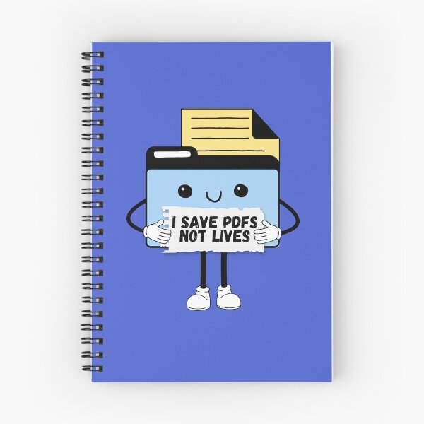 Item preview, I Save PDFs Not Lives Cute Funny Graphic Icon Blue Happy Work Humor Sarcastic designed and sold by mariahmoniquedesign.