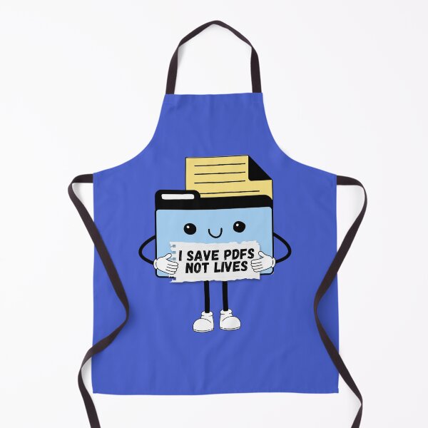 Item preview, I Save PDFs Not Lives Cute Funny Graphic Icon Blue Happy Work Humor Sarcastic designed and sold by mariahmoniquedesign.