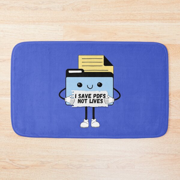 Item preview, I Save PDFs Not Lives Cute Funny Graphic Icon Blue Happy Work Humor Sarcastic designed and sold by mariahmoniquedesign.