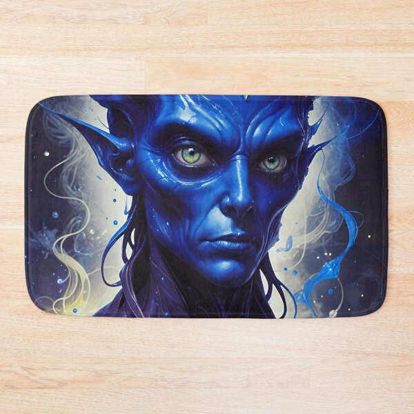 Item preview, Blue Alien Elf King Superhero designed and sold by TheArtOfPat.