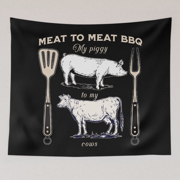 Item preview, Meat to Meat BBQ - My Piggy to My Cows designed and sold by Twisted-Teeze.