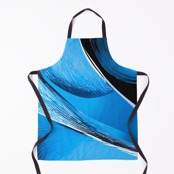 Item preview, blue fabric black white lines designed and sold by janjacbu.
