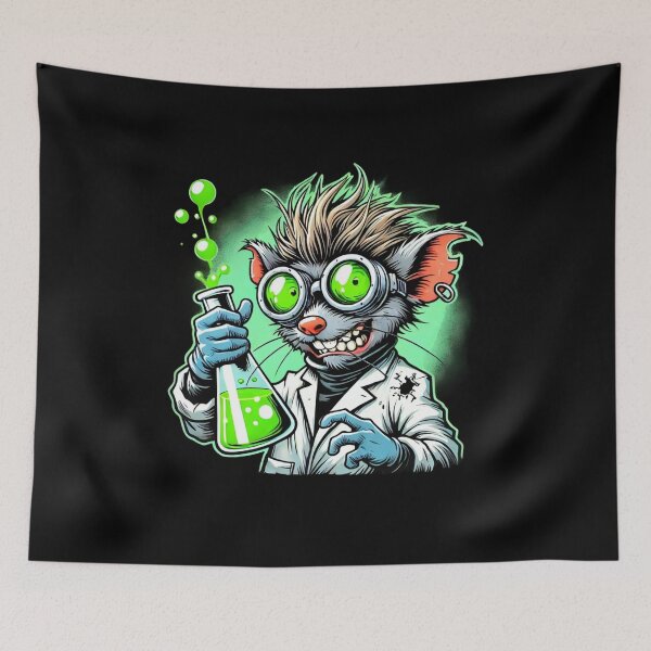 Item preview, Mad Lab Rat with Bubbling Beaker designed and sold by ArtFeverShop.