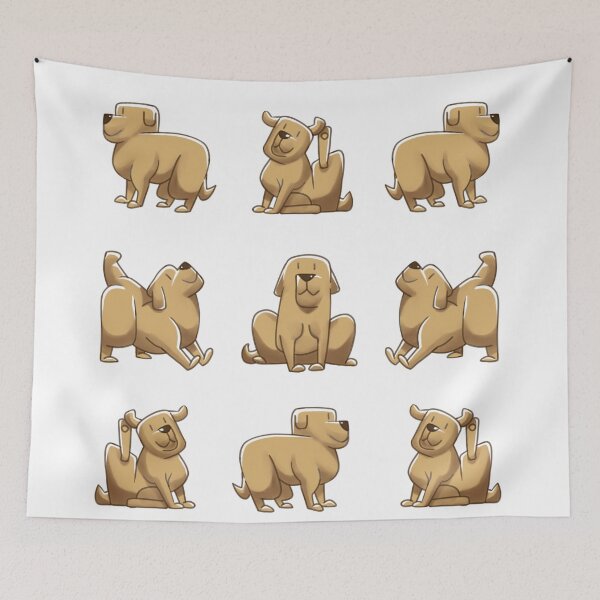 Artikelvorschau, 4 Cartoon-Hunde Golden Retriever besitzen entworfen und verkauft von Biomazhop.