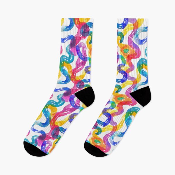 Item preview,  watercolor squiggly lines, blob style designed and sold by PandaKunst.