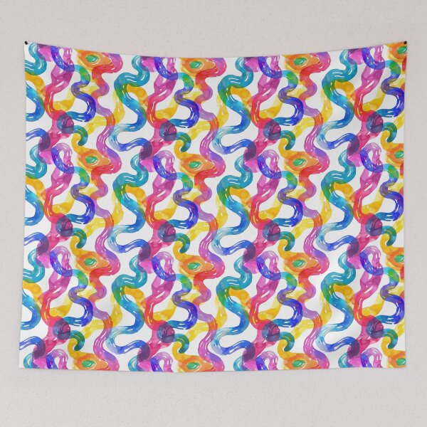 Item preview,  watercolor squiggly lines, blob style designed and sold by PandaKunst.