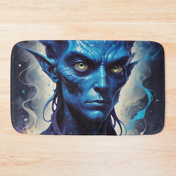 Item preview, Blue Alien Elf King Superhero designed and sold by TheArtOfPat.