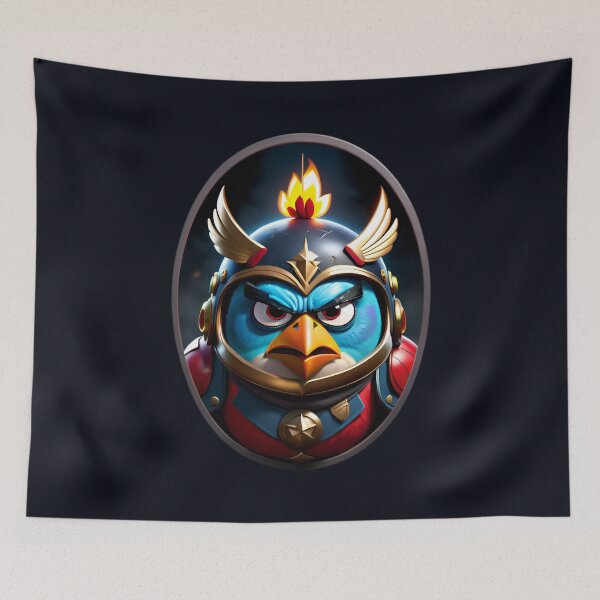 Item preview, Funny Grumpy Military Soldier Bird designed and sold by TheArtOfPat.