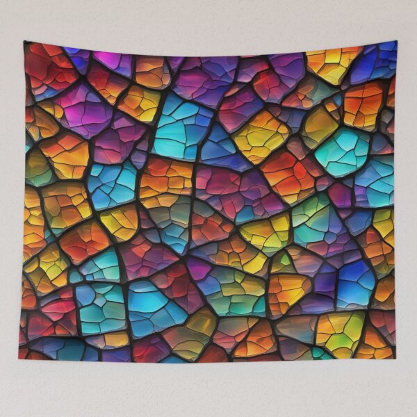 Item preview, Abstract Colorful Stained Glass Pattern designed and sold by calibrit.