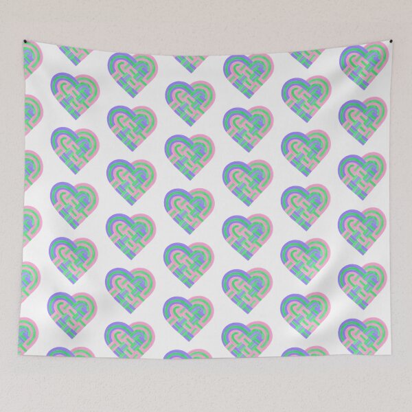 Item preview, Woven Heart Trigender Pride Flag Pink Purple Green designed and sold by JoyfulJen.