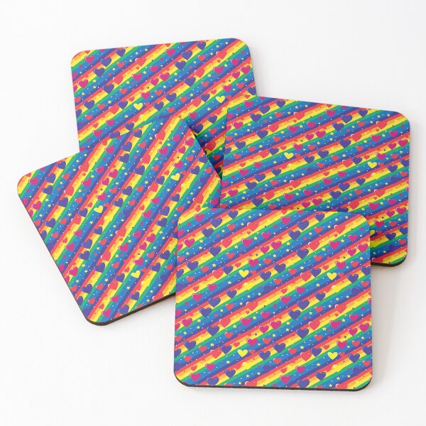 Item preview, LGBT Hearts Pattern designed and sold by SmallOwlDesign.