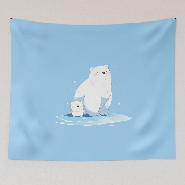 Item preview, Lovely Mom and Baby Polar Bear designed and sold by Windy-market.