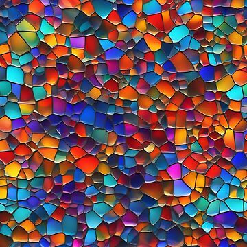 Artwork thumbnail, Abstract Colorful Stained Glass Pattern by calibrit