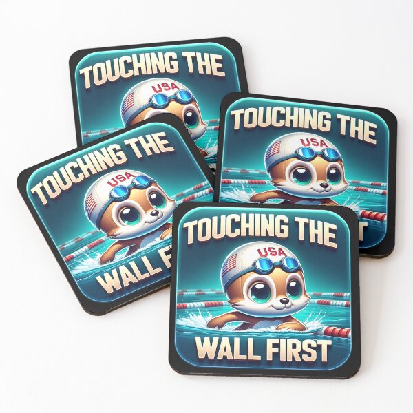Item preview, Swimming Touching the Wall First USA Patriotic designed and sold by sparsonboutique.