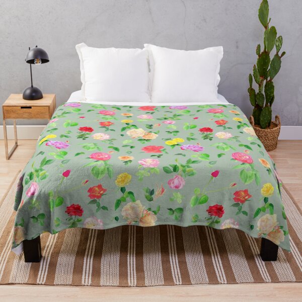 Item preview, Watercolor Roses sage designed and sold by SMHPaperDesigns.