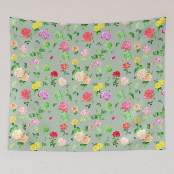 Item preview, Watercolor Roses sage designed and sold by SMHPaperDesigns.