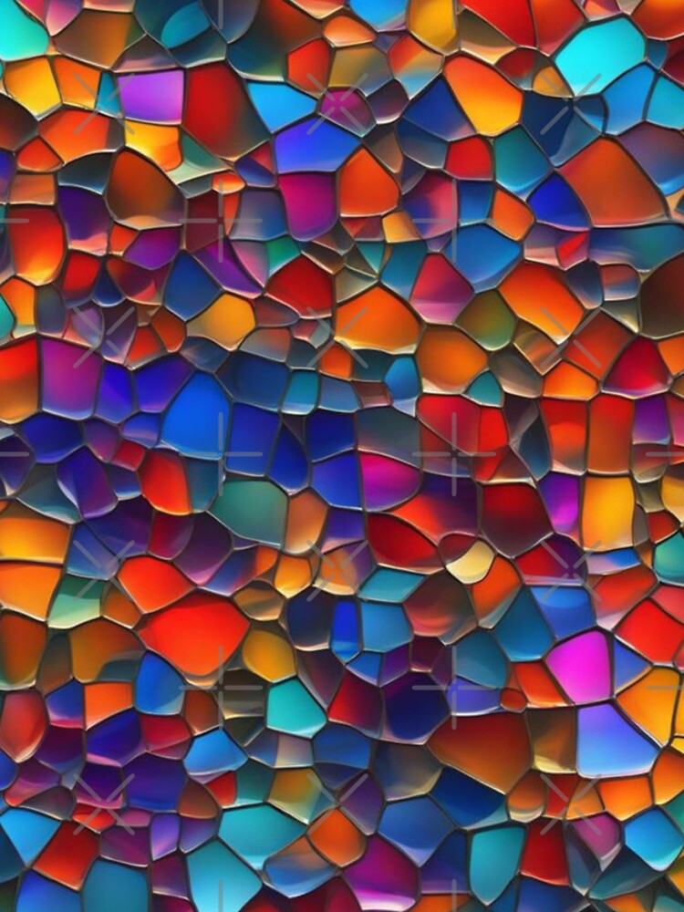 Thumbnail 4 of 4, Samsung Galaxy Phone Case, Abstract Colorful Stained Glass Pattern designed and sold by calibrit.