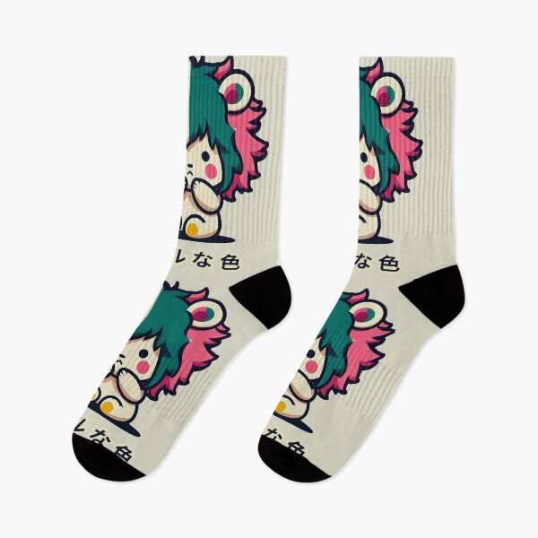 Item preview, Green and Pink Bear: Japanese Letters designed and sold by IAPICTURE.
